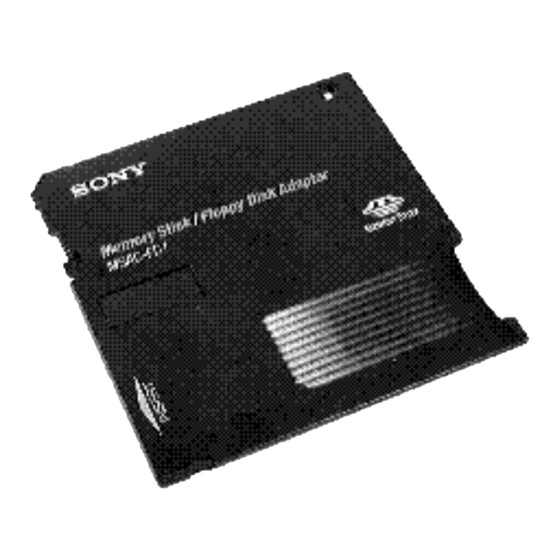 Sony MSAC-FD1A Handbücher