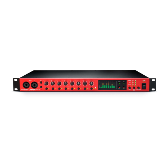 Focusrite clarett octopre Bedienungsanleitung