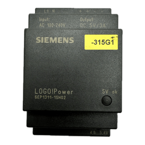 Siemens LOGO!Power Betriebsanleitung