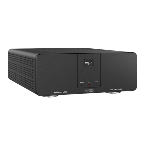 SPL Performer s900 Bedienungsanleitung