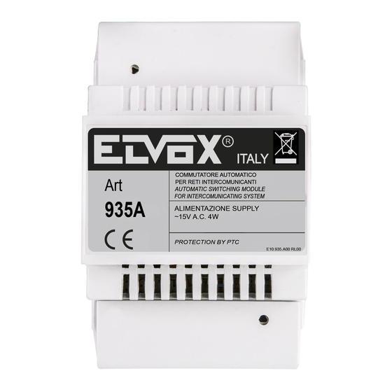 Vimar Elvox 935A Technisches Handbuch