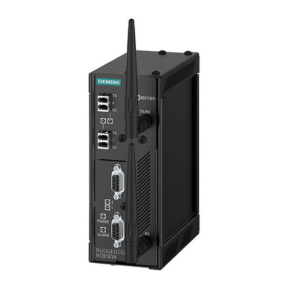 Siemens SIMATIC NET RUGGEDCOM RS910W Montagehandbuch