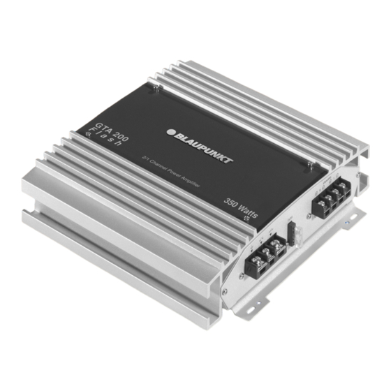 BLAUPUNKT GTA 200 FLASH BEDIENUNGS- UND EINBAUANLEITUNG Pdf ...