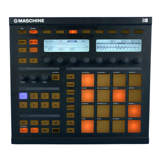 NATIVE INSTRUMENTS MASCHINE MK1 BENUTZERHANDBUCH Pdf-Herunterladen ...