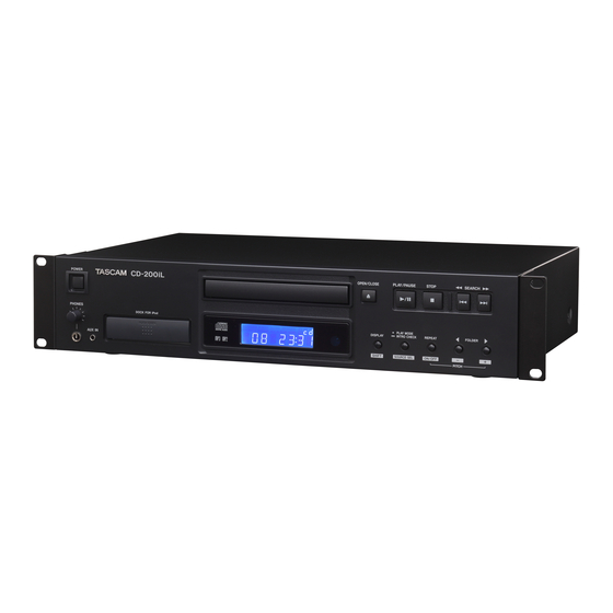 Tascam CD-200iL Benutzerhandbuch