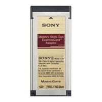 Sony MSAC-EX1 Bedienungsanleitung