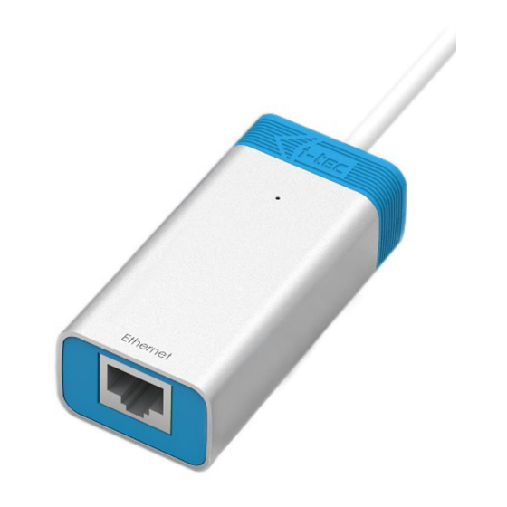 i-tec USB 3.0 Gigabit Ethernet Adapter Gebrauchsanweisung