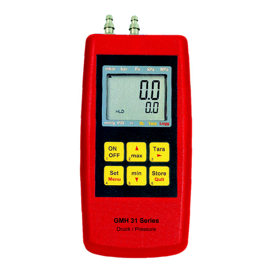 GREISINGER GMH 3181–002 Betriebsanleitung