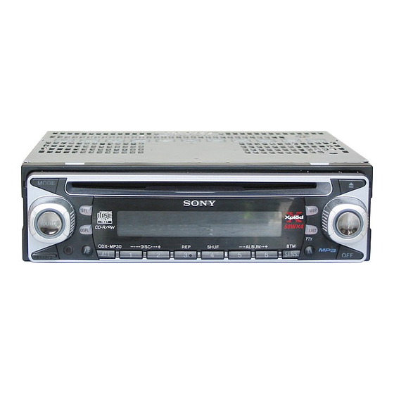 Sony CDX-MP30 Bedienungsanleitung