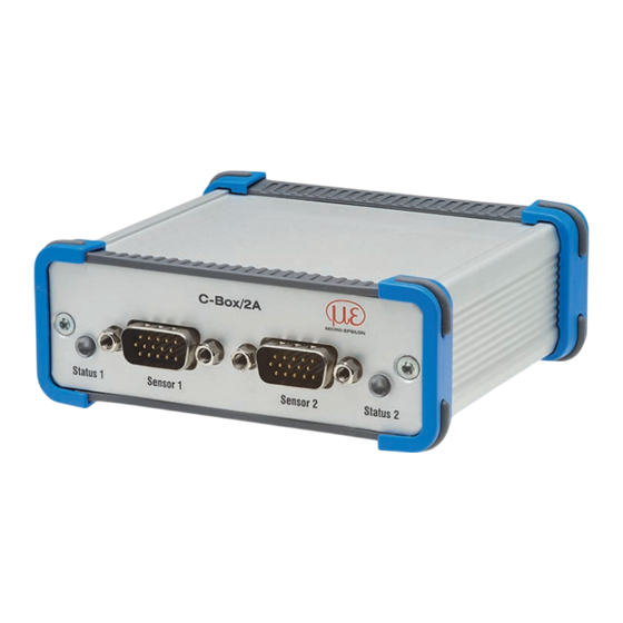 MICRO-EPSILON C-Box/2A Betriebsanleitung