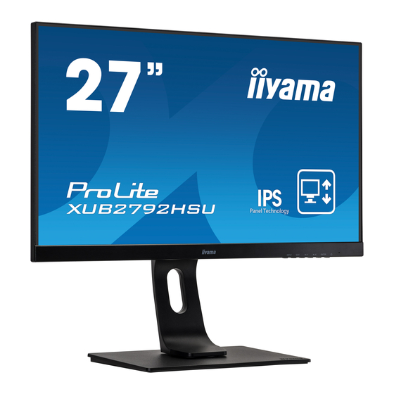 iiyama PROLITE XUB2792HSU Bedienungsanleitung