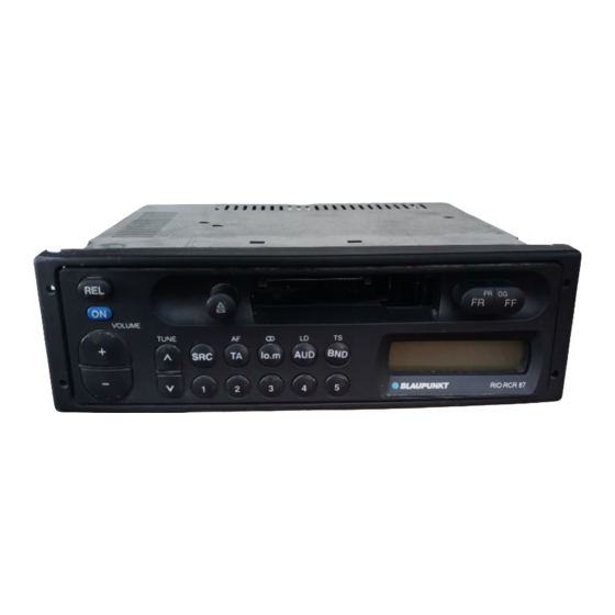 Blaupunkt Montevideo RCR 87 Einbauanleitung