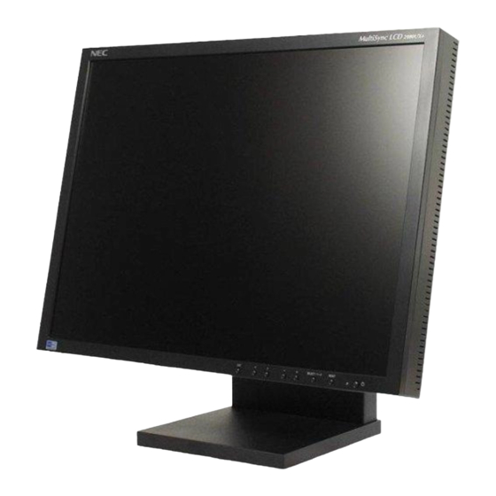 NEC MultiSync LCD2080UX Bedienerhandbuch