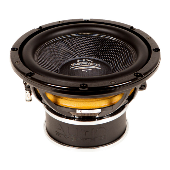 Audio System HX 10 SQ Anleitung