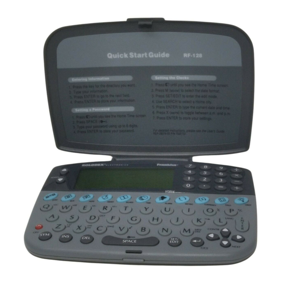 ROLODEX ELECTRONICS RF-128 Bedienungsanleitung