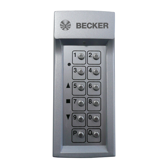 Becker Centronic EasyControl EC611 Montage- Und Betriebsanleitung