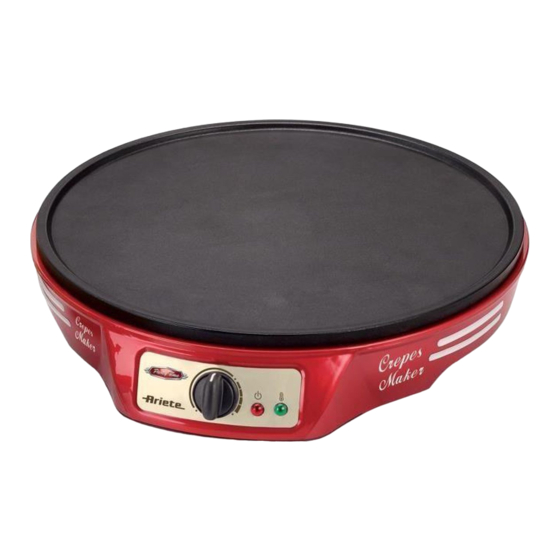Ariete 183 Crepes Maker Party Time Anleitung