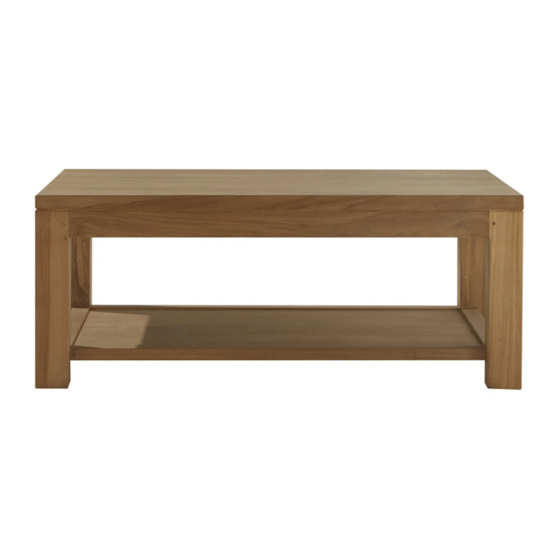 tikamoon Eve Teak Coffee Table 100 Verwendung Und Wartung Handbuch