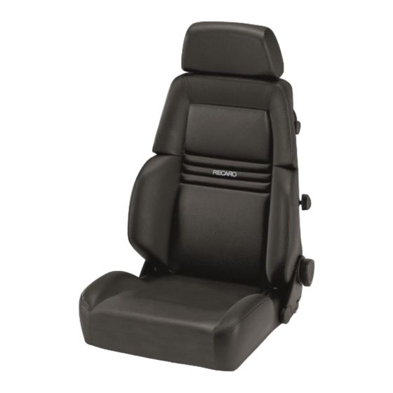 RECARO Expert S Bedienungsanleitung