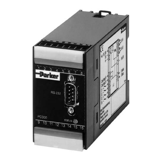 Parker PCD 00A-400 Serie Installationsanleitung