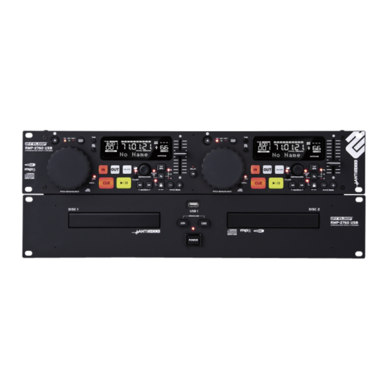 Reloop RMP-2760 USB Bedienungsanleitung