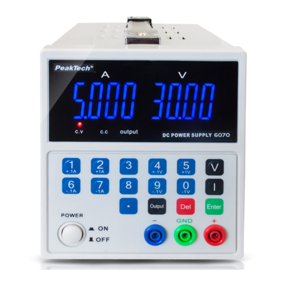 PeakTech 6070 Bedienungsanleitung