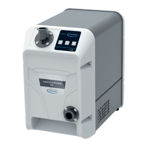 vacuubrand VACUU PURE 10 Betriebsanleitung