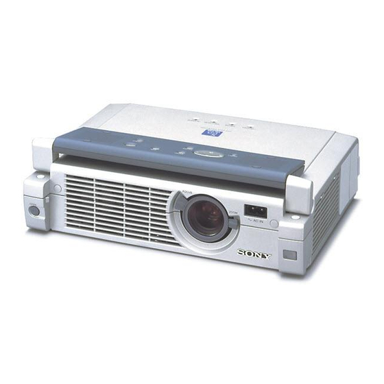 Sony VPL-CX3 Bedienungsanleitung