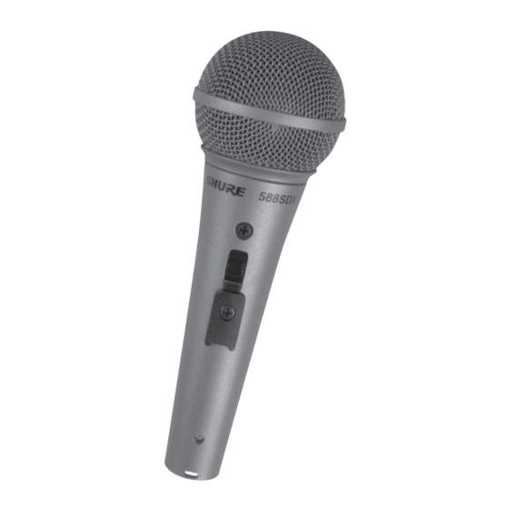 Shure 588SDX Bedienungsanleitung
