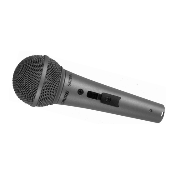 Shure 588SDX Bedienungsanleitung