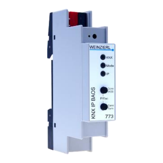 WEINZIERL KNX IP BAOS 773 Bedienungs- Und Montageanleitung