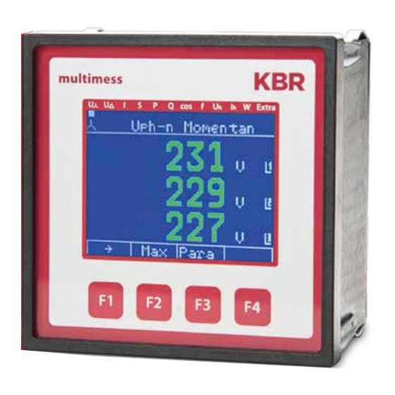 KBR multimess F96 TFT- -5 Serie Bedienungsanleitung