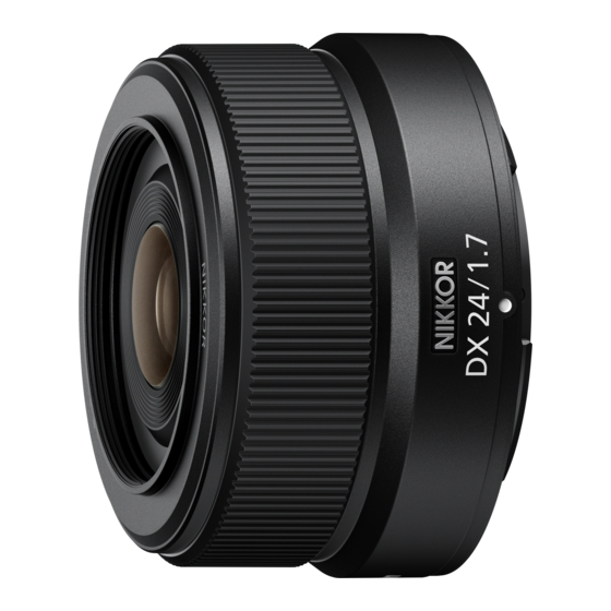 Nikon NIKKOR Z DX 24mm f/1.7 Referenz-Anleitung
