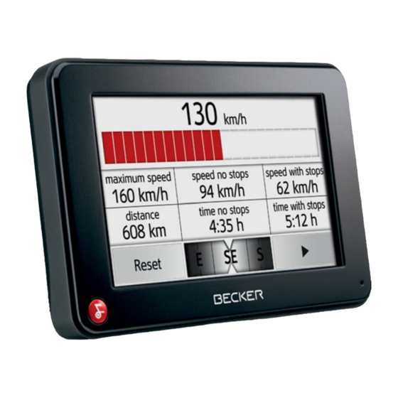 Becker TRAFFIC ASSIST Z 112 Bedienungsanleitung