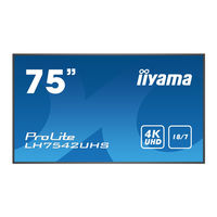 Iiyama ProLite LH7542UHS Bedienungsanleitung