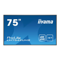 iiyama ProLite LH7542UHS Bedienungsanleitung