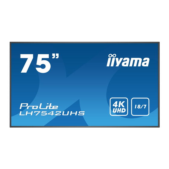 iiyama ProLite LH7542UHS Bedienungsanleitung