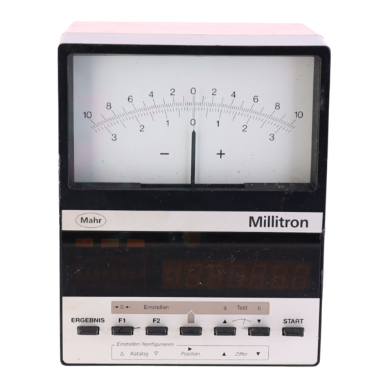 Mahr Millitron 1240 Betriebsanleitung
