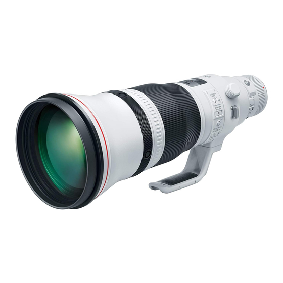 Canon EF LENS EF600mm f/4L IS III USM Bedienungsanleitung