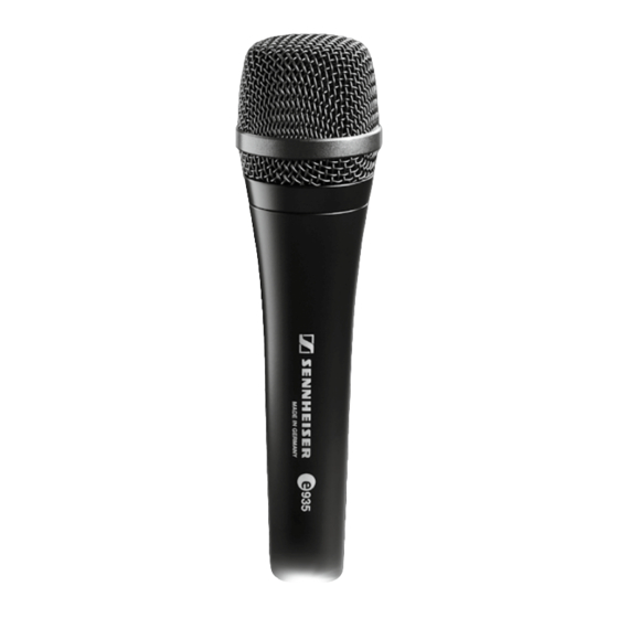 Sennheiser e 935 Bedienungsanleitung