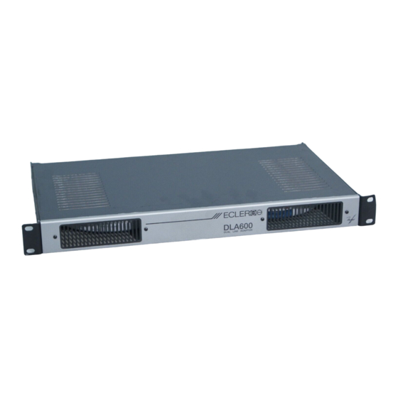 Ecler DLA600 Bedienungsanleitung