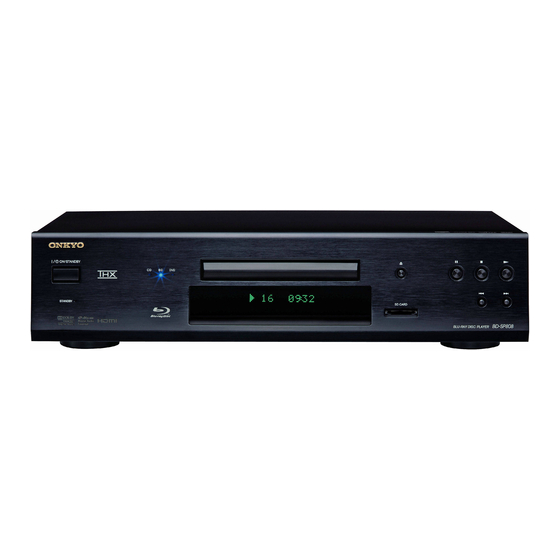 Onkyo BD-SP808 Bedienungsanleitung