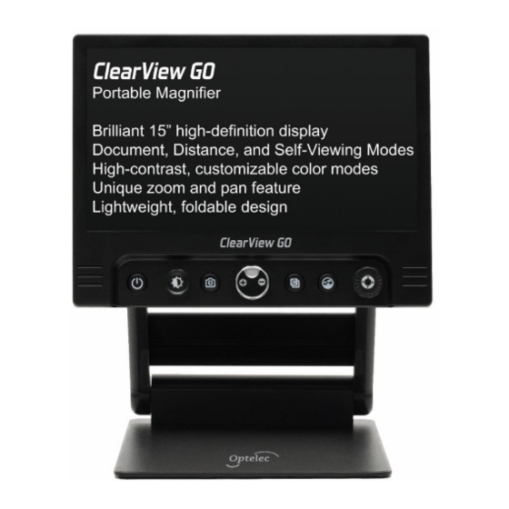 Optelec ClearView GO Bedienungsanleitung