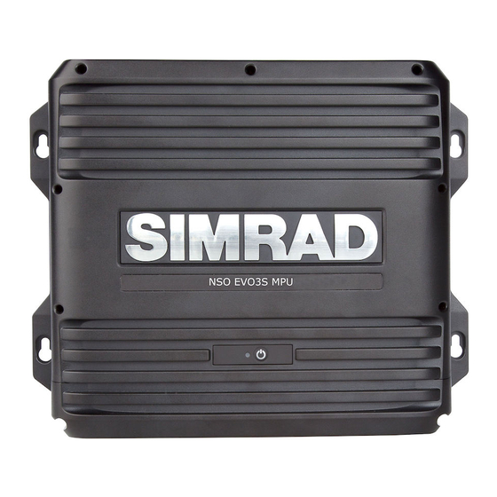 Simrad NSO evo3S MPU Kurzbedienungsanleitung