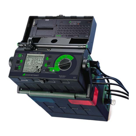 GOSSEN METRAWATT PROFITEST 204 BEDIENUNGSANLEITUNG Pdf-Herunterladen ...