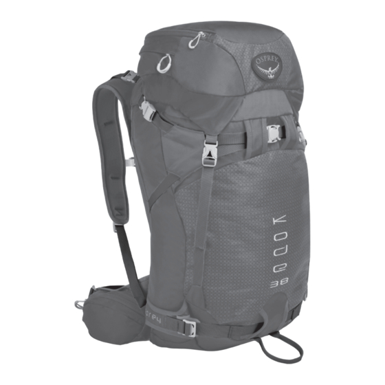 Osprey Kode serie Benutzerhandbuch