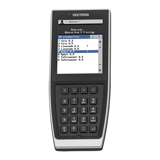 Vectron POS MobilePRO III Sicherheits- Und Installationsleitfaden