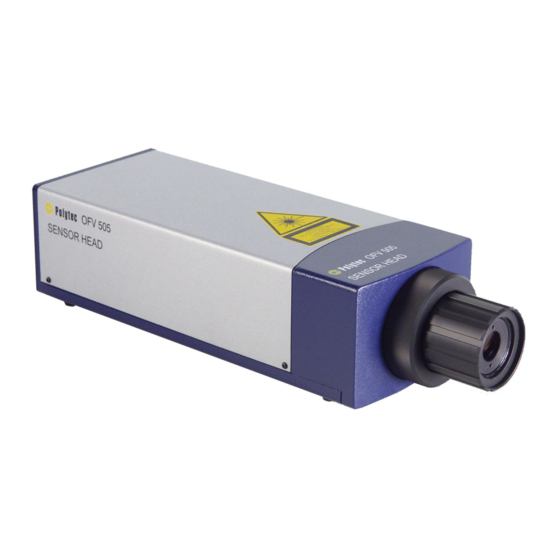 Polytec OFV-505 Kurz- Betriebsanleitung