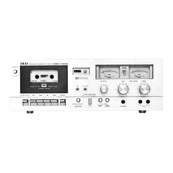 Akai GXC-725D Bedienungsanleitung