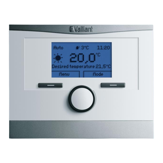Vaillant calorMATIC VRT 350 Installationsanleitung